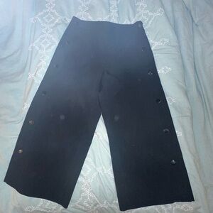 Ann Taylor Loft Size 0 Black Buttons Down The Side